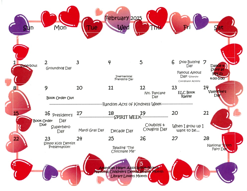 Young Scholars Academy 02-15 Calendar